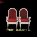 Meenakari Wedding Chair with Lion Arms