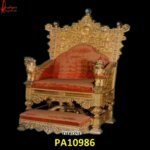 Maharaja Gold Throne Chair with Footrest