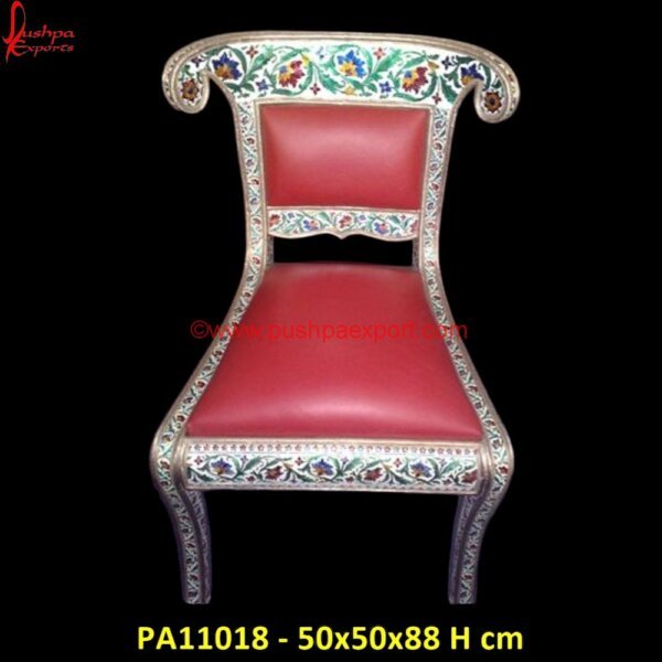 Meenakari Gundi Chair PA11018 Carved Dining Chairs, Carved Wood Chair, Carved Wood Dining Chairs, Dining Chairs Silver Legs, Dining Chairs With Silver Legs, Hand Carved Chair, Hand Carved Wood Chair Silver Accent Chair.jpg