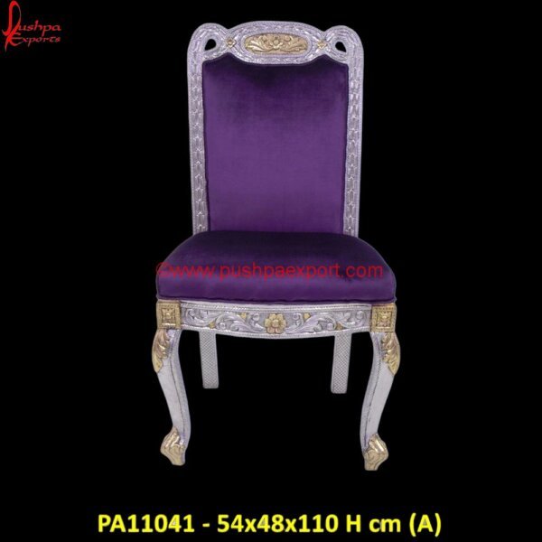 Gold and Silver Carved Floral Design Chair with Purple Velvet PA11041 (A) Carved Dining Chairs, Carved Wood Chair, Carved Wood Dining Chairs, Dining Chairs Silver Legs, Dining Chairs With Silver Legs, Hand Carved Chair, Hand Carved WoodChairs, Silver Accent Chair.jpg