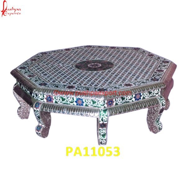 Rajwadi Pure Silver Chowki PA11053 Silver Coated Chowki, Silver Coated Pooja Stool, Silver Coating Stool, Silver Decorative Stool, Silver Dressing Stool, Silver Metal Stool, Silver Ottoman Stool, Silver Plated Pooja Chowki.jpg