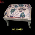 Multipurpose White Metal Designer Stool with Cushions