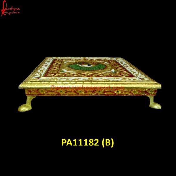 PA11182 (B) Pure Silver Chowki, Silver Accent Stool, Silver Bedroom Stool, Silver Chaurang, Silver Chowki, Silver Coated Chowki, Silver Coated Pooja Stool, Silver Coating Stool, Silver Decorative.jpg