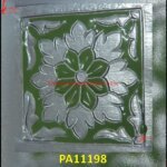 Square Silver Coaster with Floral Pattern