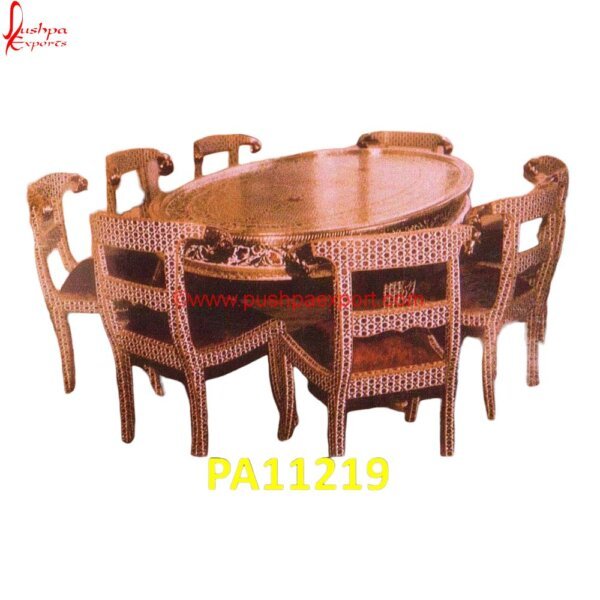 Minakari Round Carved Dining Table PA11219 Black Silver Dining Table, Carved Round Dining Table, Carved Teak Dining Table, Carving Design Dining Table, Carving Dining Set, Dining Table With White Metal Chairs, Dining Table.jpg