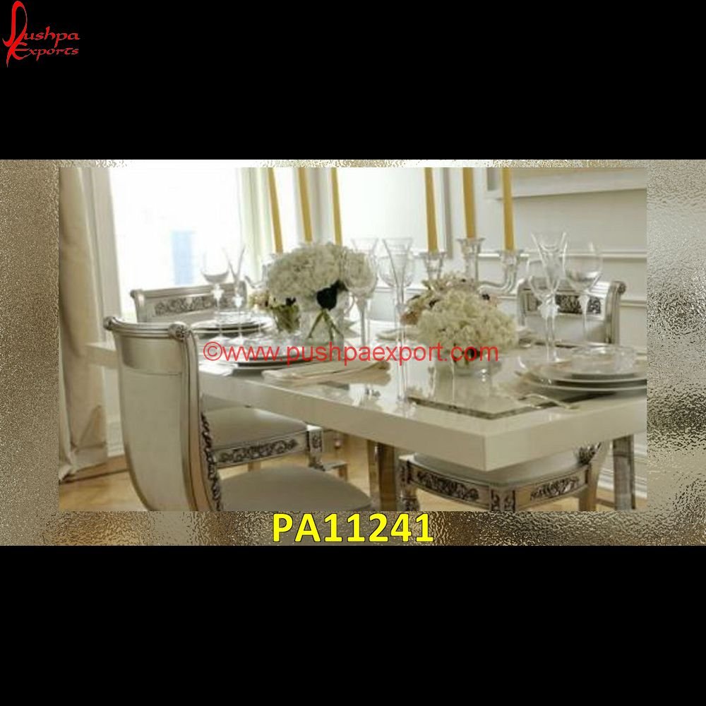 Luxury Silver Dining Room Furniture PA11241 White Metal Dining Chairs Set Of 2, White Metal Dining Chairs Set Of 4, White Metal Dining Room Chairs, White Metal Furniture Udaipur, White Metal Handicrafts, White Metal Patio Di.jpg