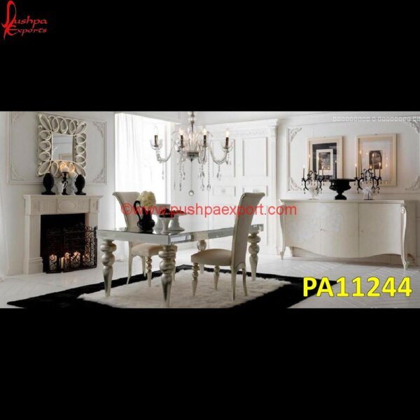 Modern Silver Dining Table PA11244 White Metal Furniture Udaipur, White Metal Handicrafts, White Metal Patio Dining Table, White Metal Table And Chairs, Wood And Silver Dining Table, Wood Carved Dining Set, White Me.jpg