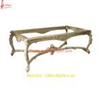 Floral Carved Dining Table Metal