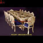 Heavy Carved Royal Palace Silver Dining Table