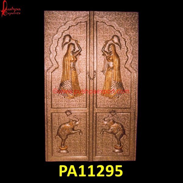 Brass Door For Temple PA11295 carved teak doors, carving main door design, carving pooja room door, custom carved doors, custom carved wood doors, custom hand carved doors, front door carving, hand carved front.jpg