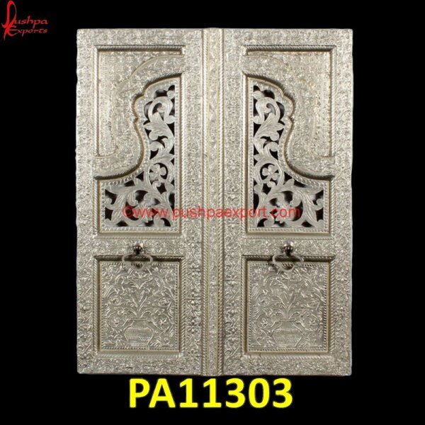 White Metal Carved Jali Door PA11303 handcarved door, kashmir wood carving doors, main door carving, meenakari design, meenakari work, modern wooden carving door designs, radha krishna wood carving door, rustic carved.jpg