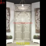 White Metal Front Door Design