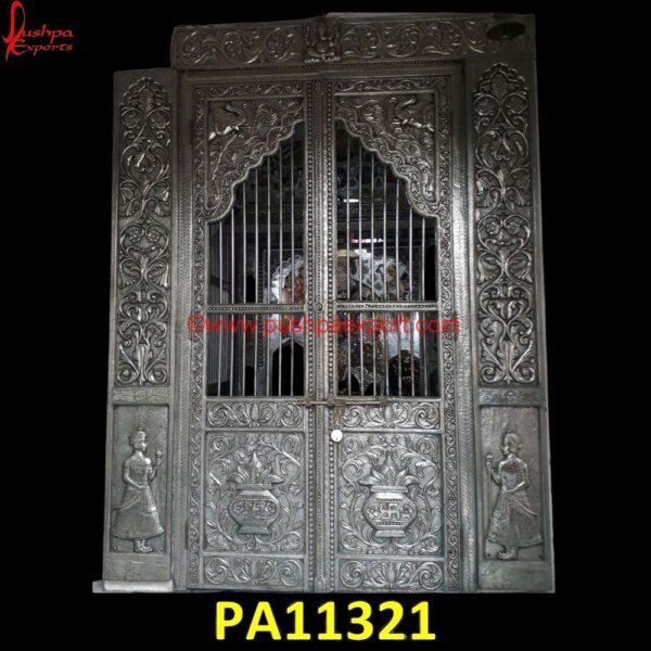 Silver Jali Door PA11321 wood carved door design, wood carving on doors, wood carving temple door, meenakari doors, white metal sliding doors, silver door knobs, carved barn door, carved cabinet doors, car.jpg