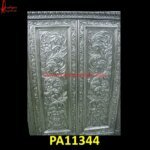 White Metal Leaf Design Door