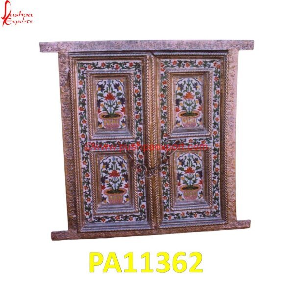 Flower Design Meenakari Window PA11362 antique hand carved doors, artistic carved doors, balinese carved doors, carved door panels, carved mahogany doors, carved teak doors, carving main door design, carving pooja room.jpg