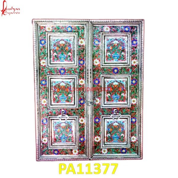 Meenakari Art Window PA11377 main door carving, meenakari design, meenakari work, modern wooden carving door designs, radha krishna wood carving door, rustic carved doors, silver door furniture, silver jali door.jpg