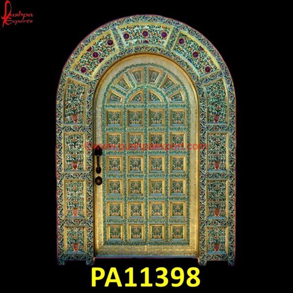 Meenakari Door With Frame PA11398 carved door panels, carved mahogany doors, carved teak doors, carving main door design, carving pooja room door, custom carved doors, custom carved wood doors, custom hand carved door.jpg