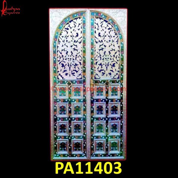 Meenakari Jali Door PA11403 custom carved doors, custom carved wood doors, custom hand carved doors, front door carving, hand carved front doors, handcarved door, kashmir wood carving doors, main door carving.jpg