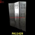 White Metal Carved Partition