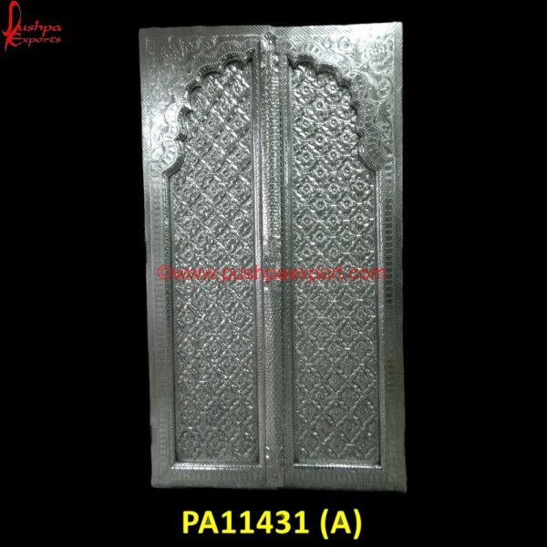 White Metal Door With Frame PA11431 (A) carved wood front door, silver door, silver door handles, wood carving door, antique carved doors, antique hand carved doors, artistic carved doors, balinese carved doors, carved.jpg