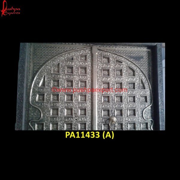 White Metal Jharokha Style Door PA11433 (A) antique hand carved doors, artistic carved doors, balinese carved doors, carved door panels, carved mahogany doors, carved teak doors, carving main door design, carving pooja room.jpg