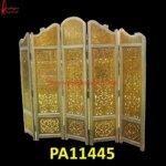 White And Brass Metal Partition