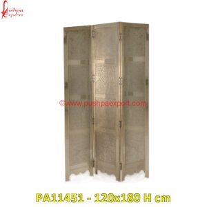 White Metal Handcarved Screen Door