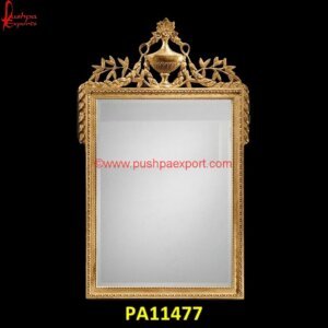 Wooden Carved Brass Metal Photo Frame