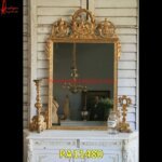 Carved Brass Vanity Mirror