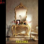French Gold Metal Vanity Mirror