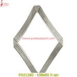 Vintage Rhombus Silver Mirror Frame