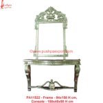 Carved Silver Vanity for Living Room