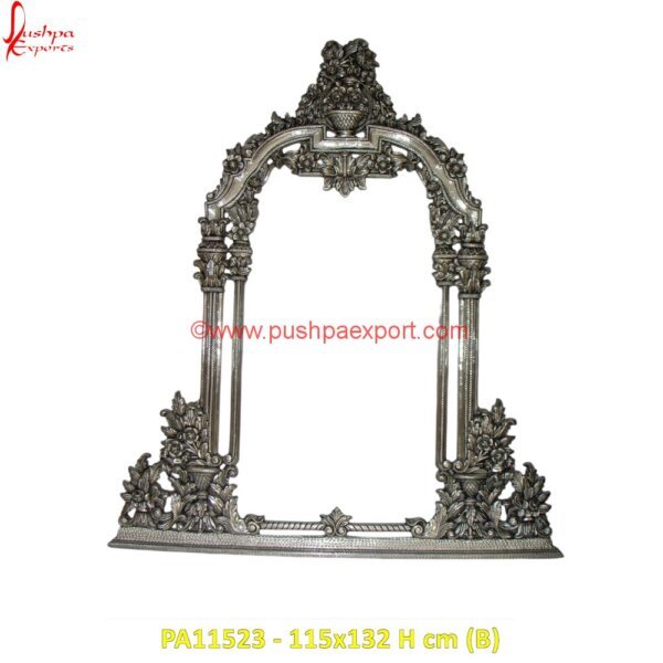 White Metal Mirror Frame with Floral Pattern PA11523 (A) Silver Plated Picture Frame, Silver Poster Frame, Silver Vanity Mirror, Silver Vanity Table, Silver Vanity Tray, Silver Wall Frames, Sterling Picture Frames, Sterling Silver Frame.jpg
