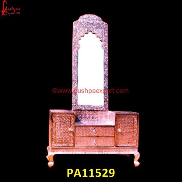 Meenakari Silver Carved Dressing Table PA11529 Sterling Silver Picture Frame, Vintage Silver Picture Frames, What Is A White Metal, White Metal Console Table, White Console Table Decor Ideas, White Dressing Table India, White Metal.jpg