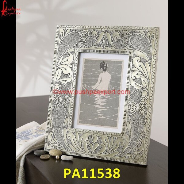 Elegant Silver Picture Frame PA11538 White Metal Photo Frame, Antique White Metal Console Table, White Metal Frame Console Table, White Metal Hall Console, White Metal Mirror Frame, Metal White Bed Frame, Silver Frame, Silver.jpg
