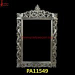 Floral Carved Silver Plated Picture Frame