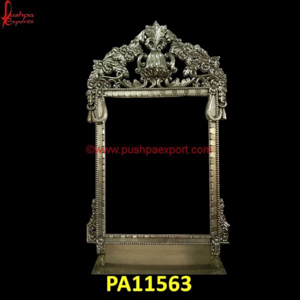 Indian Antique Carved Mirror Frame PA11563 Silver Ornate Frame, Silver Picture Frames For Wall, Silver Plated Picture Frame, Silver Poster Frame, Silver Vanity Mirror, Silver Vanity Table, Silver Vanity Tray, Silver Wall Frames.jpg