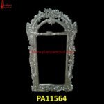 Silver Ornate Floral Carved wall Mirror