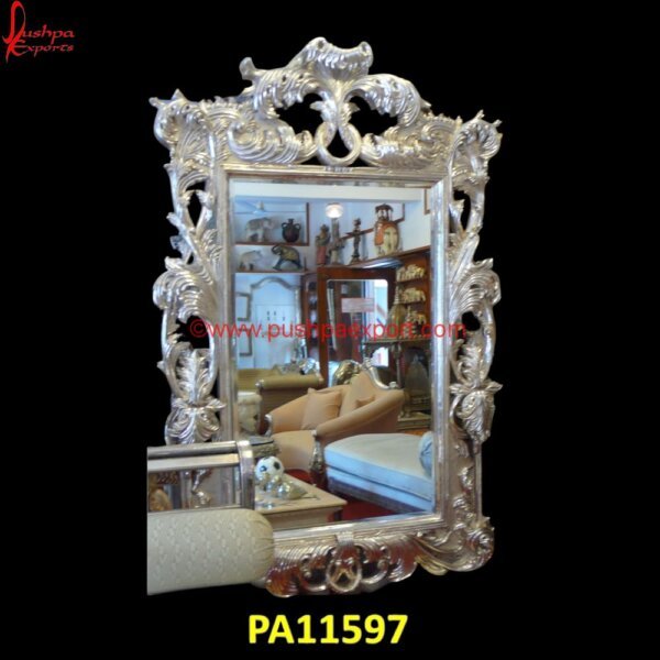 Carved Venetian Wall Mirror PA11597 24x36 Silver Frame, Antique Silver Picture Frame, Engraved Silver Picture Frames, Large Silver Picture Frames, Silver Frame 8 X 10, Silver Frame Art, Silver Frame Bathroom Mirror, Silver.jpg