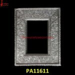 Silver Ornate Frame with Floral Carving