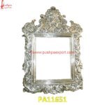 White Metal Venetian Glass Mirror Frame