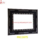Carved Silver Plated Wooden Mirror Frame