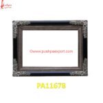 Floral Carved White Metal Photo Frame