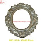 Round Shape Engraved Silver Picture Frame