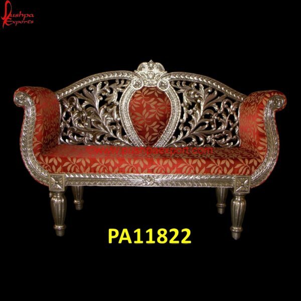Floral Carved Indian Daybed PA11822 Day Bed White Metal, Daybed Carved, Daybed Silver, Hand Carved Wood Daybed, Indian Carved Daybed, Jhula Daybed, Silver Day Bed, Silver Metal Day Bed, Silver Metal Daybed, Silver Velvet.jpg