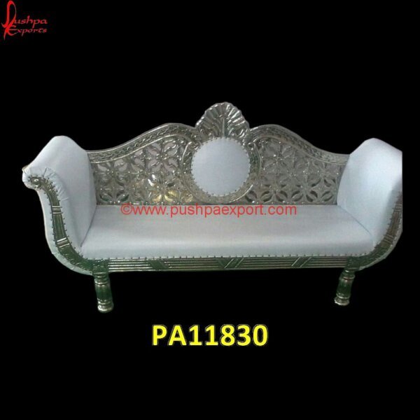 White Full Metal Daybed PA11830 Silver Metal Daybed, Silver Velvet Chaise Lounge, Teak Carved Daybed, White Brass Daybed, White Metal Chaise Lounge, White Metal Day Bed With Mattress, White Metal Daybed With Floral.jpg