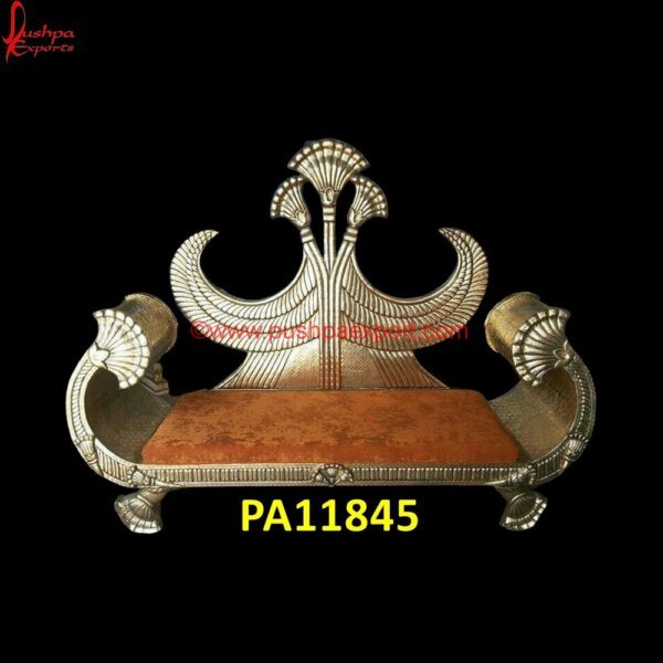 Throne White Metal Chaise Lounge PA11845 White Metal Diwan, White Metal Lounger, Carved Wood Daybed, Carving Daybed, Silver Chaise Lounge, Silver Daybeds, White Metal Day Bed, White Metal Daybeds, Antique White Metal Daybed.jpg