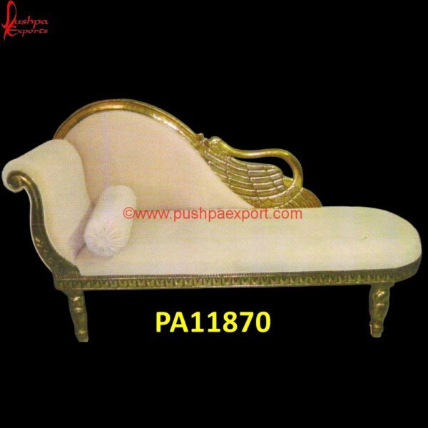 Brass Metal Carved Swan Chaise Lounge PA11870 Silver Day Bed, Silver Metal Day Bed, Silver Metal Daybed, Silver Velvet Chaise Lounge, Teak Carved Daybed, White Brass Daybed, White Metal Chaise Lounge, White Metal Day Bed With Mattress.jpg