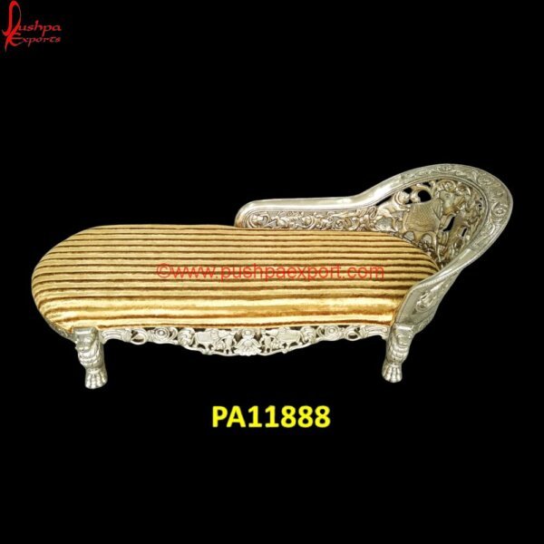 Silver Metal Day Bed with Lion Legs PA11888 White Full Metal Daybed, White Metal Diwan, White Metal Lounger, Carved Wood Daybed, Carving Daybed, Silver Chaise Lounge, Silver Daybeds, White Metal Day Bed, White Metal Daybeds, Antique.jpg