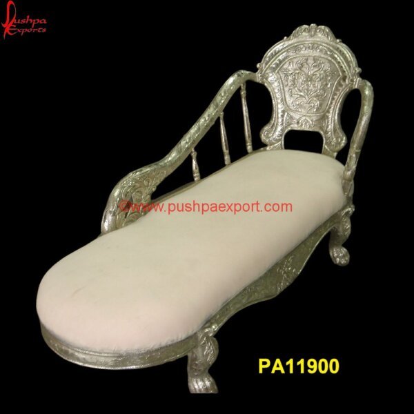 Silver Plated Indian Carved Daybed PA11900 Carved Day Bed, Carved Daybed Frame, Carved Indian Daybed, Carved Ottoman, Carved Swan Chaise Lounge, Carved Teak Daybed, Carved Wood Day Bed, Carved Wood Ottoman, Day Bed White Metal.jpg